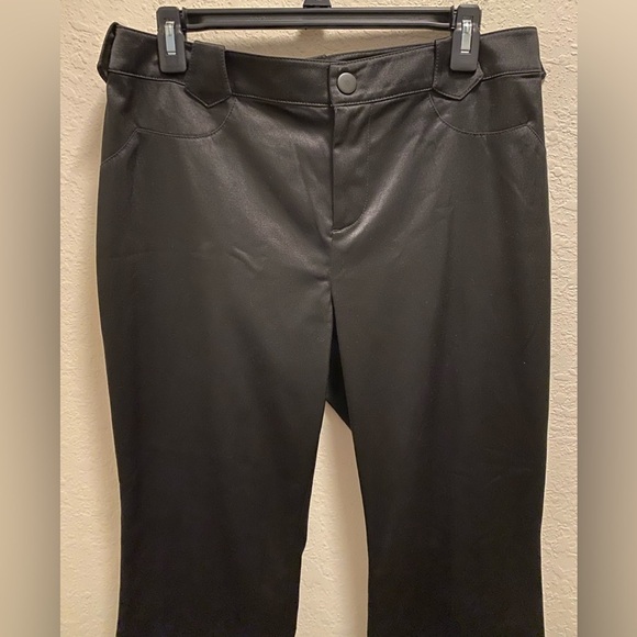 Anna Sui X INC Wide Leg Satin Black Western Style Pants Size 8 - Picture 3 of 9